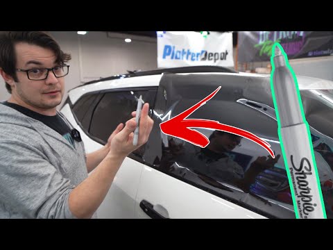 Видео: Резать тонировку на окнах маркером?!