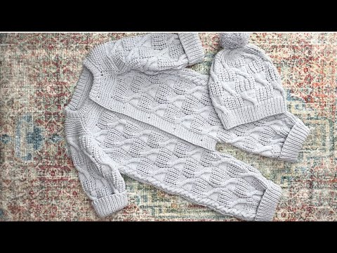 Видео: МК. Вязание комбинезона (N2) 2 часть!  Для детей от 0 до 3 месяцев.