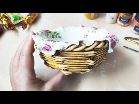 Видео: DIY / Лепим корзинку из массы (Часть 3 / Роспись)