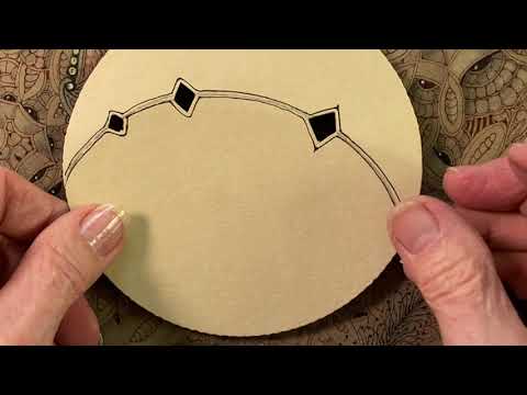 Видео: Пакет проектов Zentangle № 16 — 12 дней Zentangle 2021 — День 7