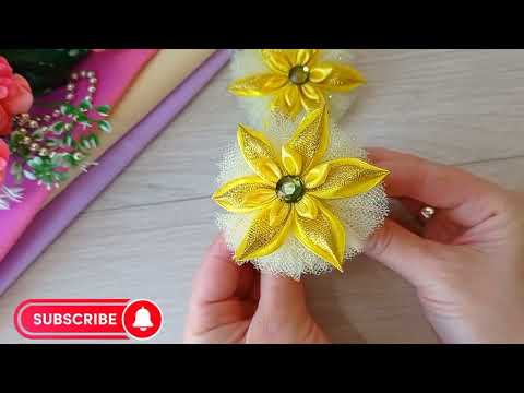 Видео: DIY 🎀 САМЫЕ солнечные бантики. Делаем и наслаждаемся .. Lazos para el pelo brillantes y coloridos