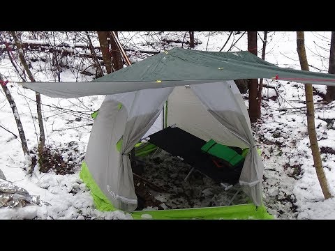 Видео: "ЯНВАРСКИЙ!!!С ПАЛАТКОЙ И ПЕЧКОЙ!!!" Одиночный поход с ночевкой.Часть 3.