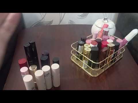 Видео: Инвентаризация помад, перебираю. #обзор #уход#косметика 