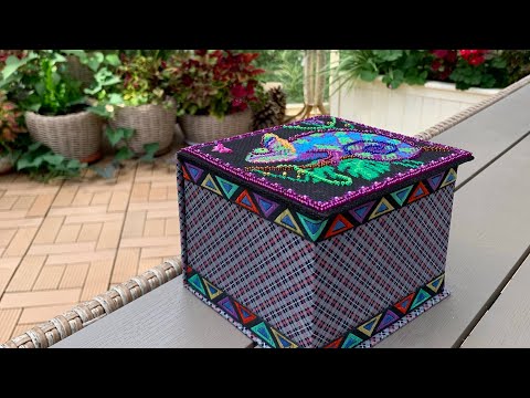 Видео: Картонаж + вышивка = коробочка 🤗. Ищу замену Mill Hill.