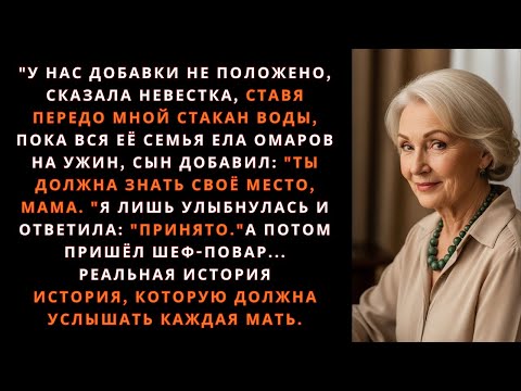 Видео: «Тебе — только вода, — сказала невестка. И подала всем остальным омаров.»