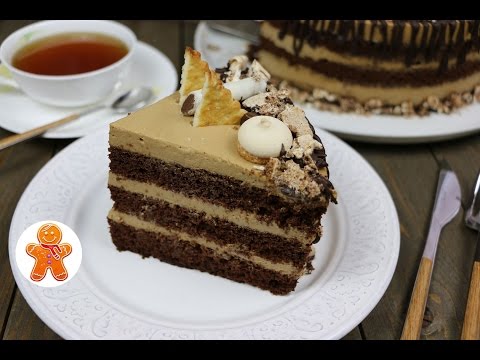 Видео: Шоколадно-кофейный торт ✧ Chocolate Coffee Cake (English Subtitles)