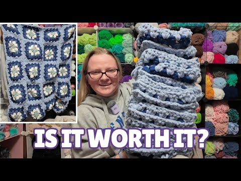 Видео: Так обидно... Попробую ли я это снова? Тест и обзор пряжи Bernat Blanket Granny