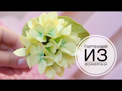 Видео: Hydrangea from foamiran / Гортензия из фоамирана / DIY TSVORIC