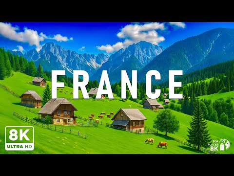 Видео: Франция 8K UHD | Вечная красота — лавандовые поля, заснеженные Альпы и очаровательные деревни