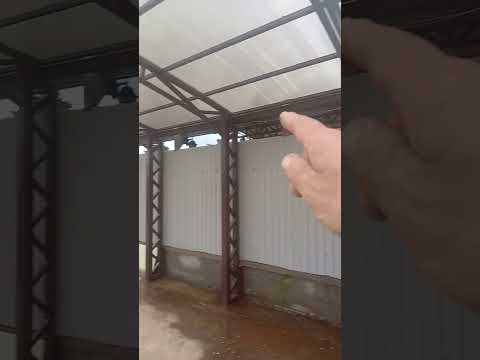 Видео: Навес консольный 54м²