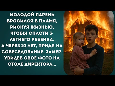 Видео: Молодой ПАРЕНЬ бросился в ПЛАМЯ, рискуя жизнью, чтобы спасти 3-летнего РЕБЁНКА… А через 10 лет…