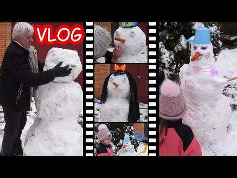 Видео: VLOG Челлендж КТО слепит ЛУЧШЕ снеговика