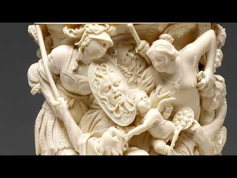 Видео: Вена, музей истории искусств. Резьба по кости: "Посуда" / Vienna, KHM, Baroque Ivory: 'Tableware'