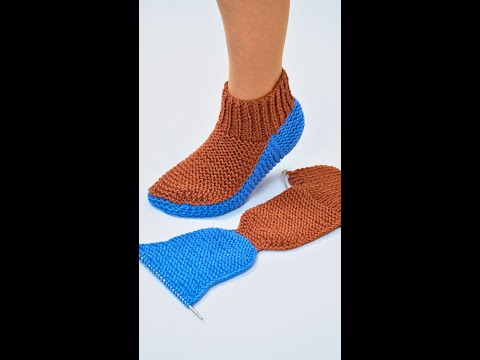 Видео: Простые вязаные тапочки-носки! Пошаговый урок! Miarti🧶