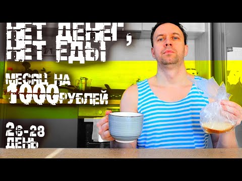 Видео: НИ ДЕНЕГ НИ ЕДЫ 😟 КАК ДОЖИВАЮ МЕСЯЦ на 1000 ✔️ ДЕНЬ 26-28