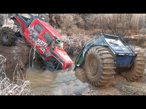 Видео: ВЕЗДЕХОДЫ поспорили с ОФФРОУД МОНСТРАМИ на бездорожье Кто победит?