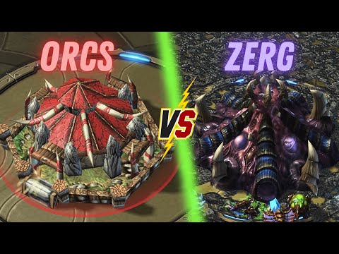 Видео: Орки встречают зергов?! Warcraft 3 против StarCraft 2: модификация!