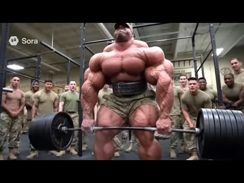 Видео: Самый рельефный солдат: жестокая программа тренировок армейского бодибилдера в спортзале