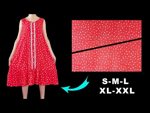 Видео: Самое простое в мире летнее платье | Стильное и удобное летнее платье для шитья