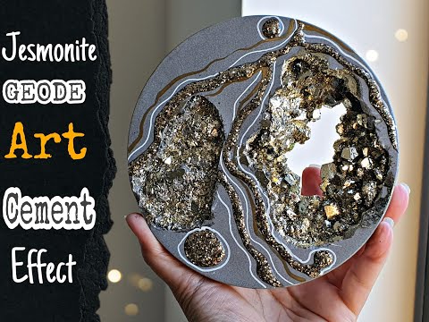 Видео: Как сделать произведение искусства из жеоды джесмонита / Цемент / Сделай сам