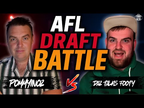 Видео: Драфт AFL 2025: PommyinOz против @daztalksfooty | Эпизод 1: Открытый пул — Кто победит?