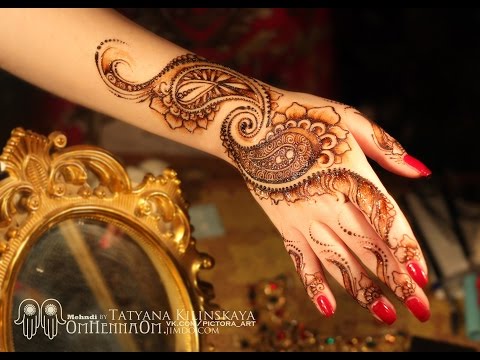Видео: Paisley Mehndi design/Мехенди "Восточный огурец"