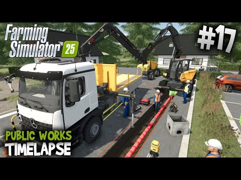 Видео: ⚡ Крупный городской контракт: бетон и кабели! 🚧 Mecalac 15MWR и TA9 👷 FS25