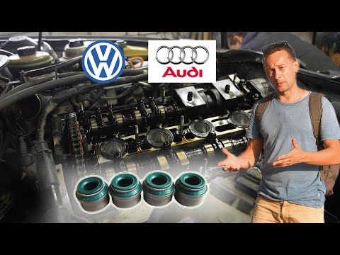 Видео: Замена маслосъёмных колпачков на моторах AUDI  WV
