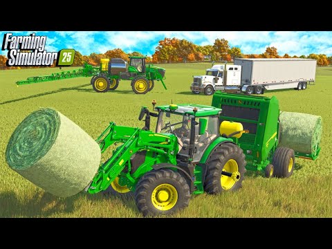 Видео: Завершаем последний в этом году сенокос! | Farming Simulator 25