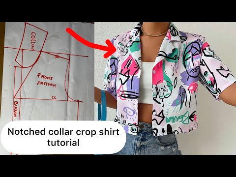 Видео: КАК КРОЙТЕ И СШИВАЙТЕ УКОРОЧЕННУЮ РУБАШКУ С ВЫРЕЗНЫМ ВОРОТНИКОМ | руководство по пошиву походной ...