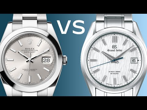 Видео: Rolex Datejust 41 против Grand Seiko White Birch — Rolex против Grand Seiko: король и претендент