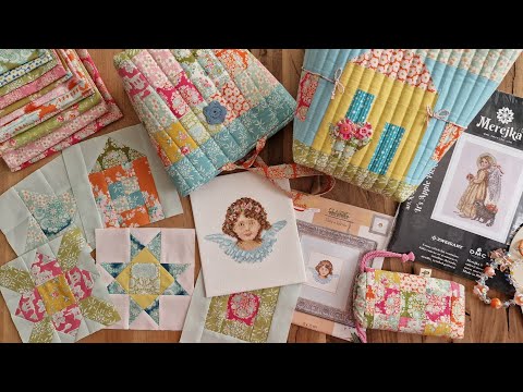 Видео: 378. Рукодельный микс 221/ Ангел в голубом от Lanarte/ Прищепницы в стиле пэчворк.