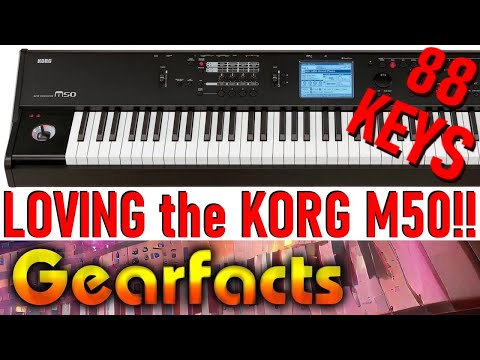Видео: Мощная версия KORG M50 с 88 клавишами! Выразительность +++++