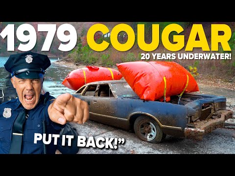 Видео: «Mercury Cougar» 1979 года обнаружен 20 лет назад под водой! (Полиция требует вернуть его на место!)