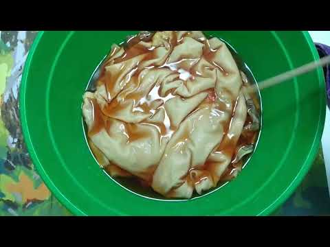 Видео: МК красим ткань луковой шелухой.