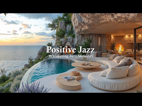 Видео: Позитивный Джаз В Кафе | Нежный Джаз В Кафе Cliffside С Успокаивающей Волной Для Хорошего Настрое...
