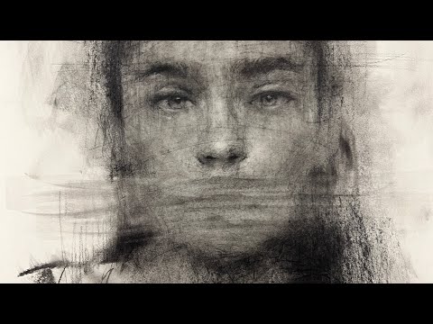 Видео: ТИШИНА, портрет, рисунок углем