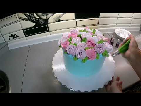 Видео: Торт коробка с цветами/Торт для женщины/Торт для девушки
