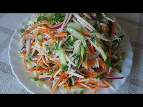 Видео: Легкий і смачний салат з кольрабі — ідеально для дієти!