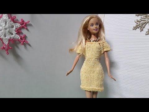 Видео: Платье для Барби. Урок вязания. Мастер-класс.