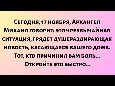 Видео: Сегодня, 17 ноября, Архангел Михаил говорит: это чрезвычайная ситуация, грядет душераздирающая...