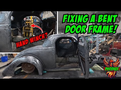 Видео: Улучшаем посадку дверей на купе Dodge 3 Window Custom 1935 года!