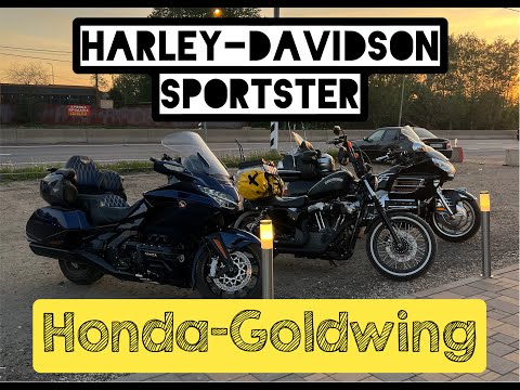 Видео: Harley-Davidson Sportster XL1200 для путешествий, или Honda Goldwing?
