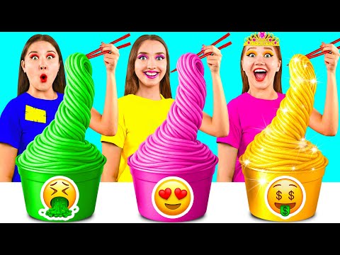 Видео: Бедная vs Богатая vs Ультра Богатая еда Челлендж | Битвы с Едой