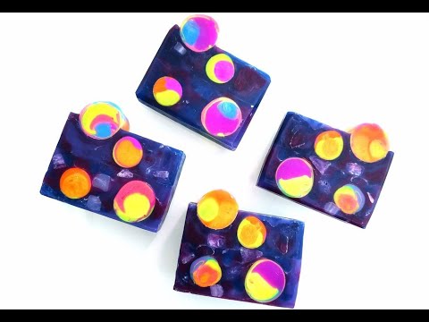 Видео: "Космос" мыло под нарезку из готовой мыльной основы | Melt and pour soap