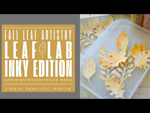 Видео: Leaf Lab: листья в технике омбре, акварель и смешанная техника! #timholtz #rangerink #scrapbookcom