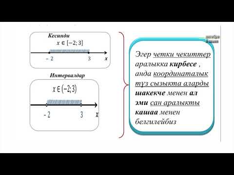 Видео: 8-класс | Алгебра| Бир белгисиздүү барабарсыздыктар. Сан аралыктары