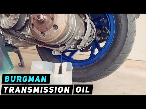 Видео: Suzuki Burgman 400 — Замена трансмиссионного масла — 2017-по настоящее время