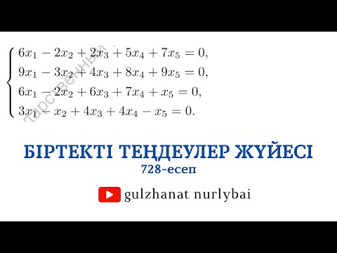 Видео: Проскуряков 728 | Біртекті сызықтық теңдеулер жүйесi