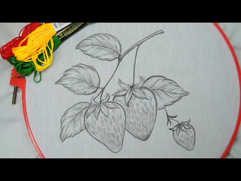 Видео: Моя бабушка научила меня вышивать красивые клубники простым способом.